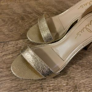 Lulu’s gold high heels